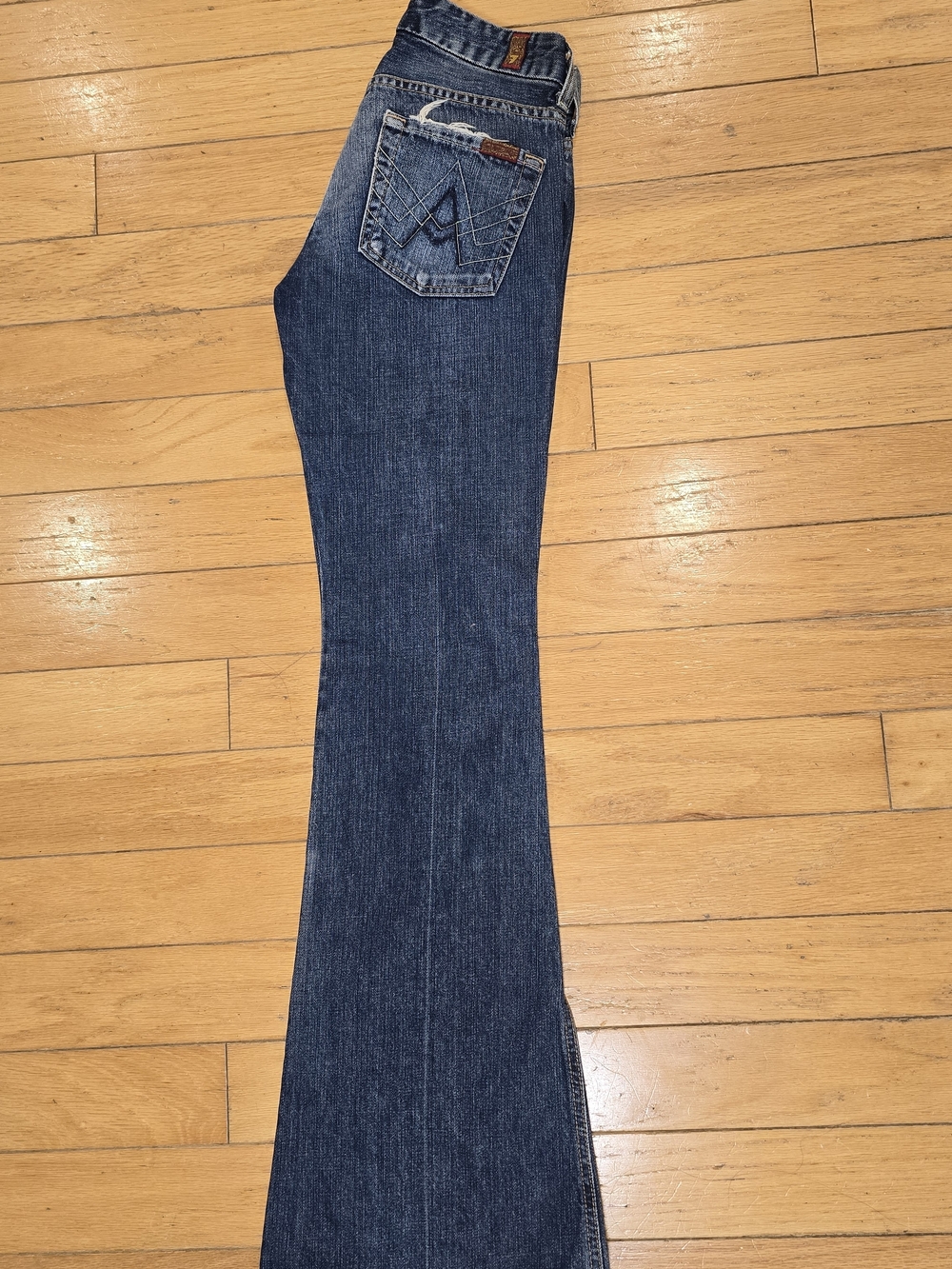 7 For All Mankind Women's Dark Blue Boot Cut Jeans